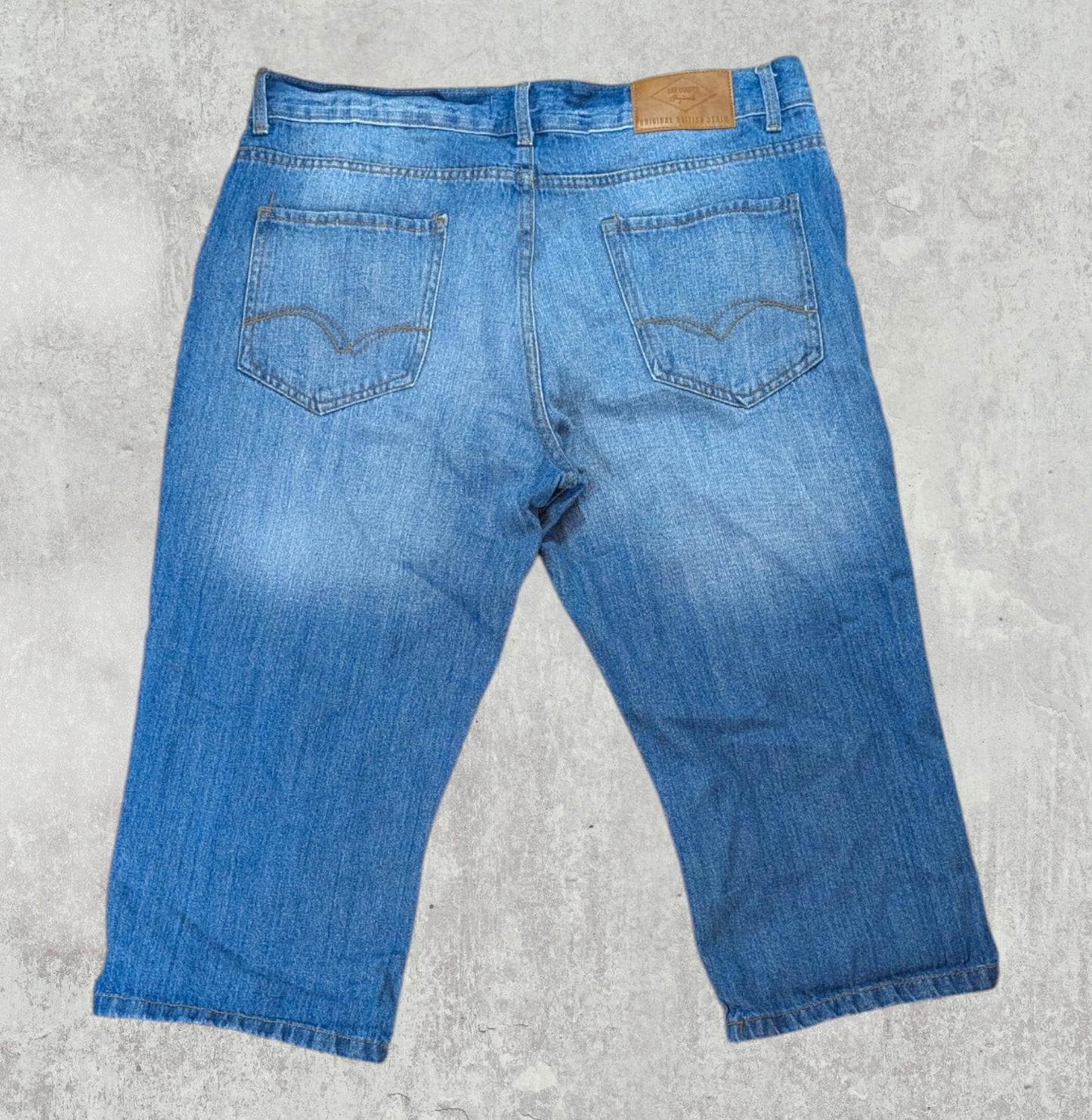 Lee Cooper Men's 3/4 Shorts - Blue - Size 34W 19L