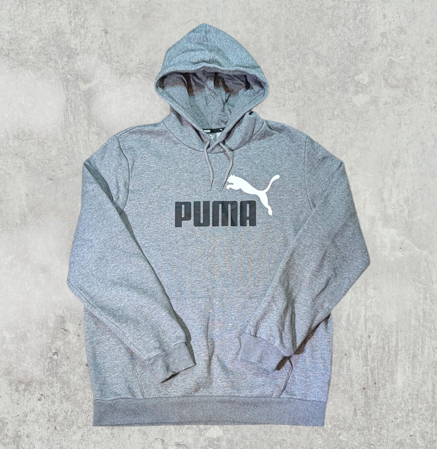 Puma Men's Hoodie Sweatshirt - Grey - Size Large