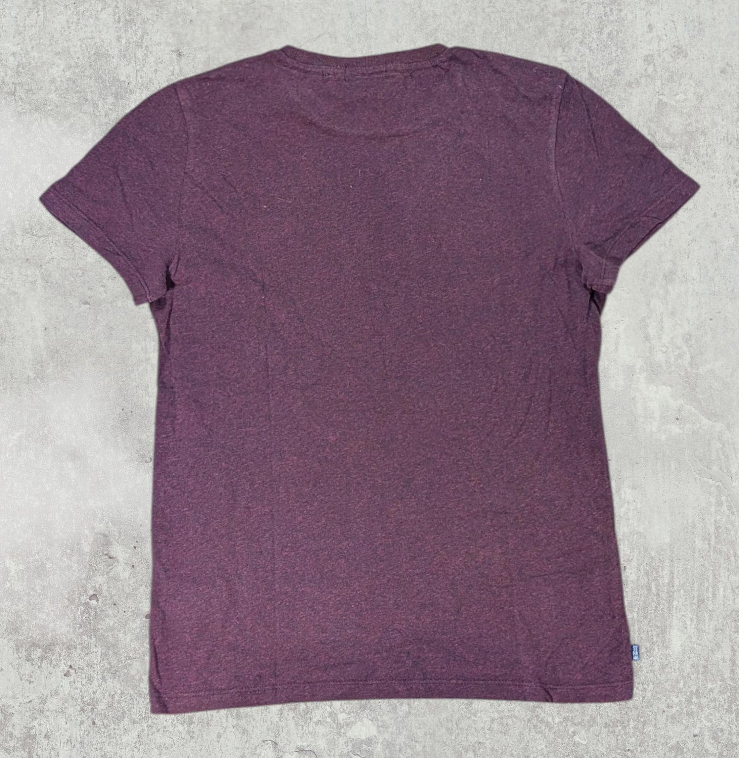 Superdry Men's T Shirt - Burgundy - Size Medium