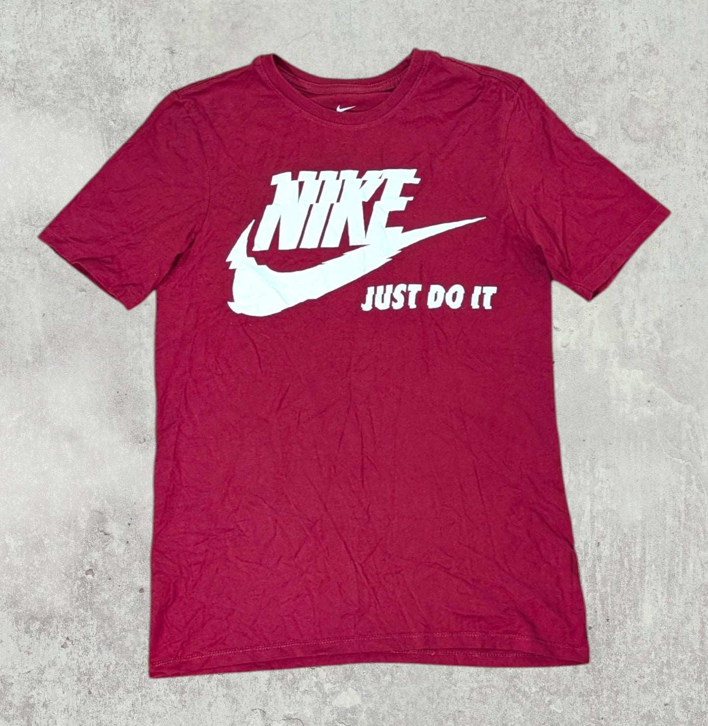 Nike Men's Just Do It T Shirt - Burgundy - Size Small