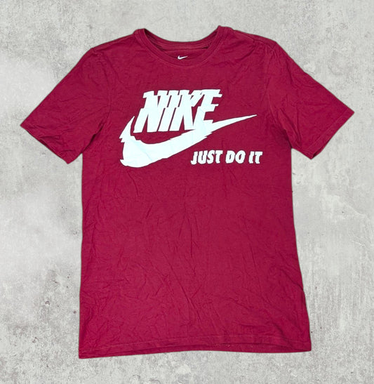 Nike Men's Just Do It T Shirt - Burgundy - Size Small