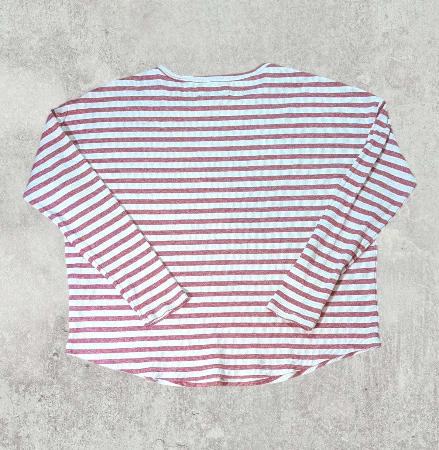 Superdry Women's Striped T Shirt - Red - Size 12