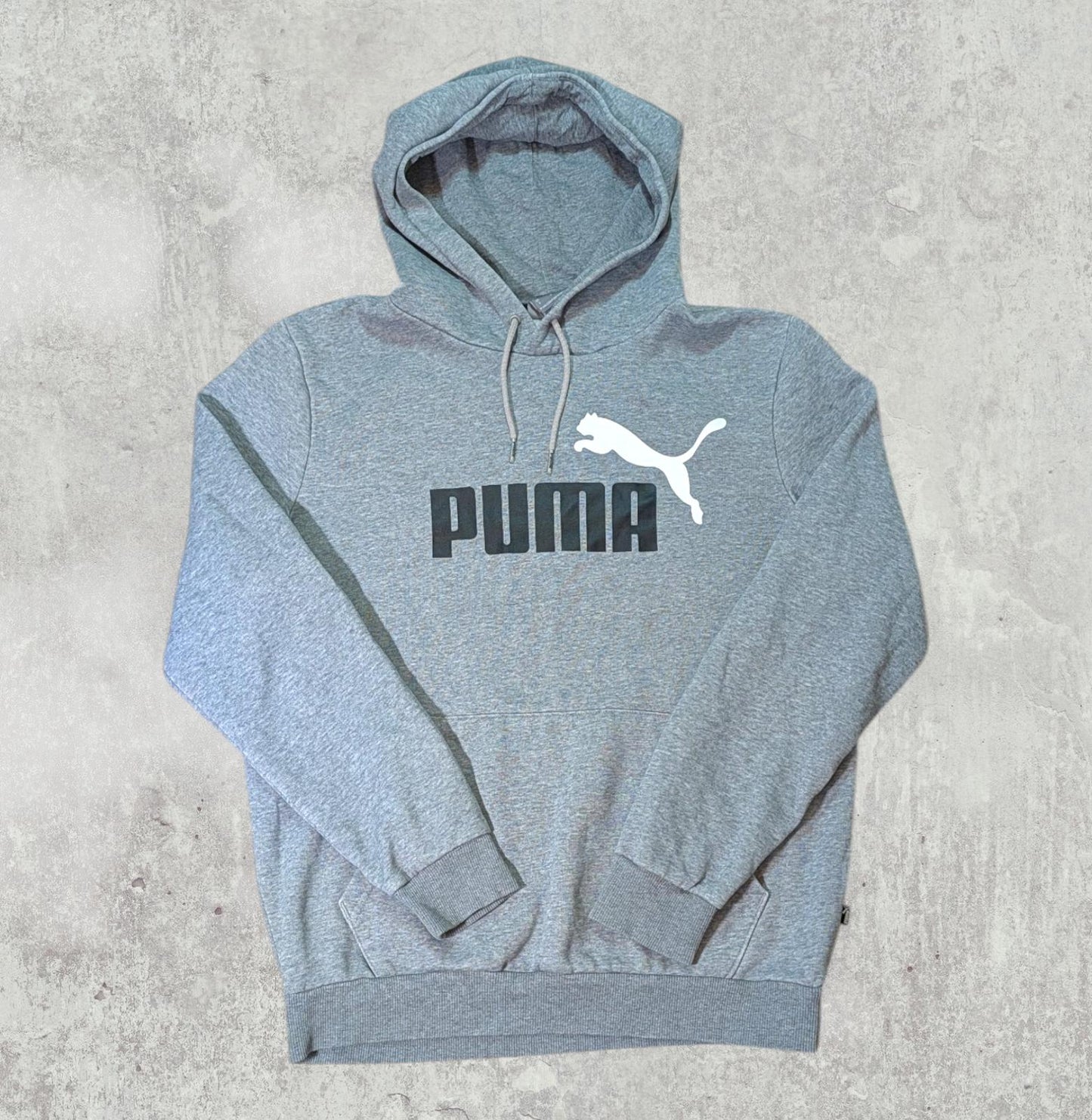Puma Men's Hoodie Sweatshirt - Grey - Size Small