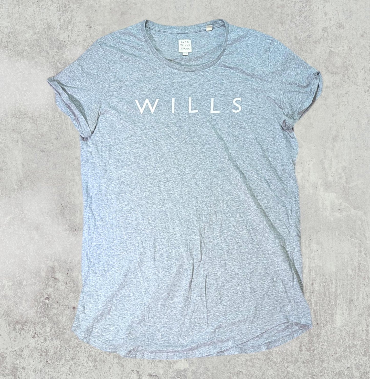 Jack Wills Women's T Shirt - Grey - Size 14