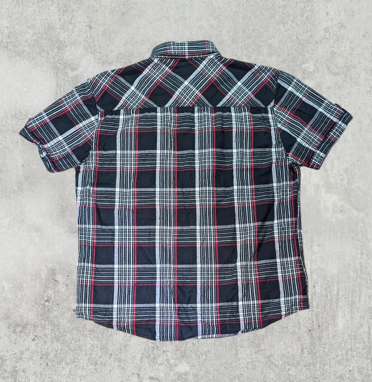 Lee Cooper Men's Check Shirt - Black - Size Large