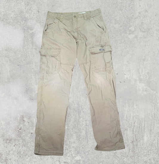 Wrangler Men's Relaxed Fit Cargo Trousers - Tan - Size 30W 32L