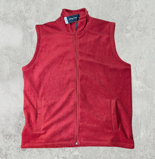 James Pringle Men's Fleece Vest Jacket - Red - Size Large