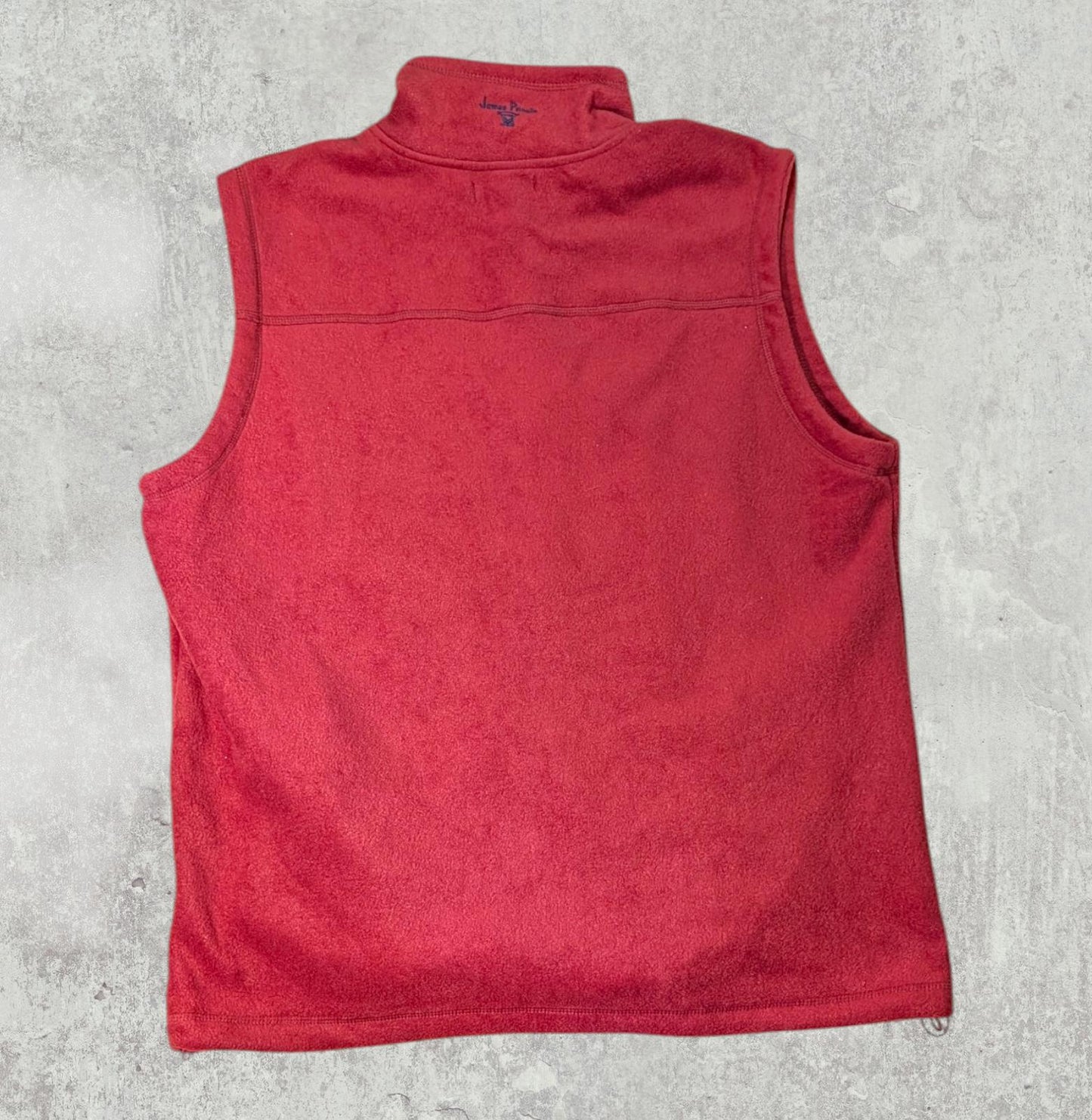 James Pringle Men's Fleece Vest Jacket - Red - Size Large