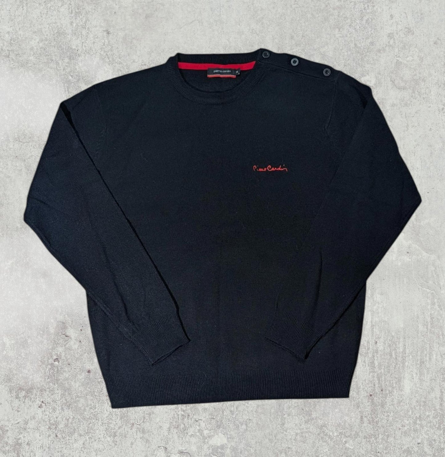 Pierre Cardin Men's Sweatshirt Jumper - Black - Size Medium