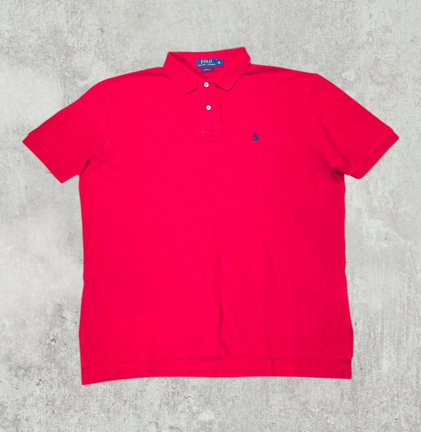 Ralph Lauren Men's Classic Fit Polo T Shirt - Red - Size XL