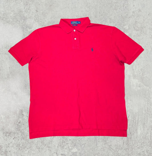 Ralph Lauren Men's Classic Fit Polo T Shirt - Red - Size XL