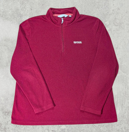 Regatta Women's 1/4 Zip Fleece Jumper - Burgundy - Size 18