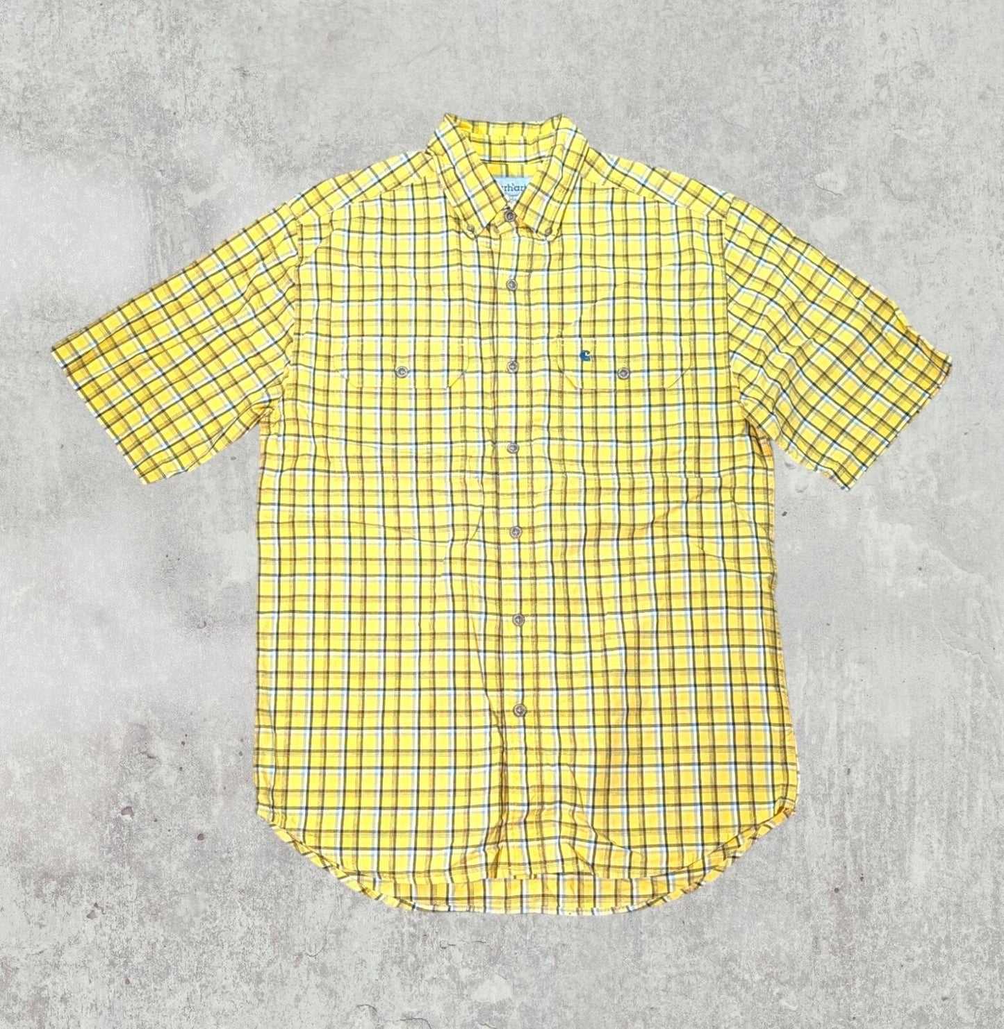 Carhartt Men's Check Shirt - Yellow - Size Medium