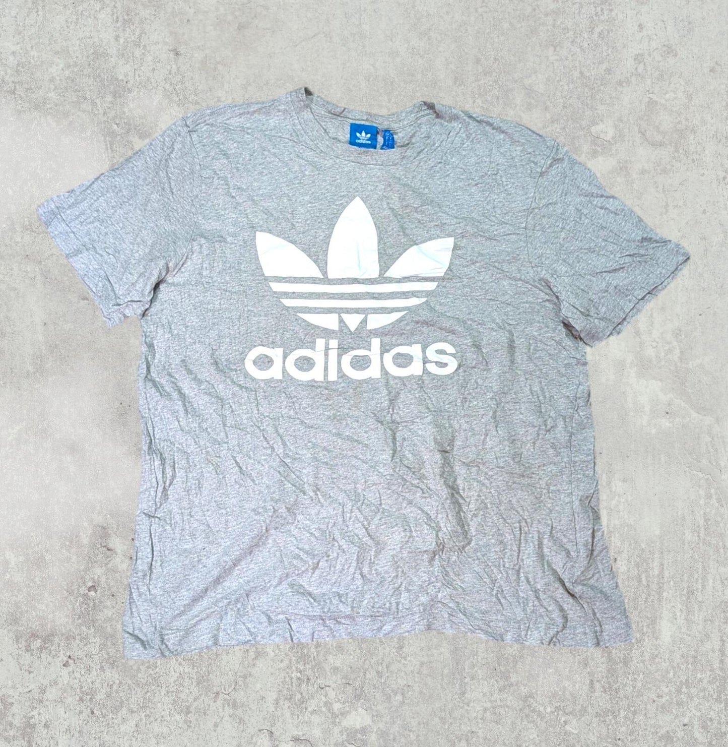 Adidas Men's T Shirt - Grey - Size Large
