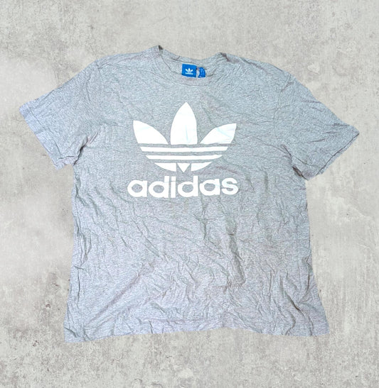 Adidas Men's T Shirt - Grey - Size Large