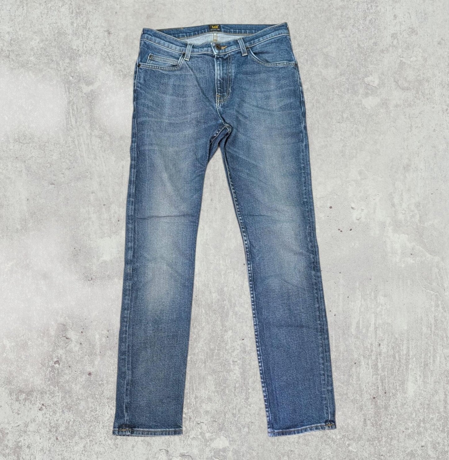 Lee Men's Rider Straight Jeans - Blue - Size 30W 32L