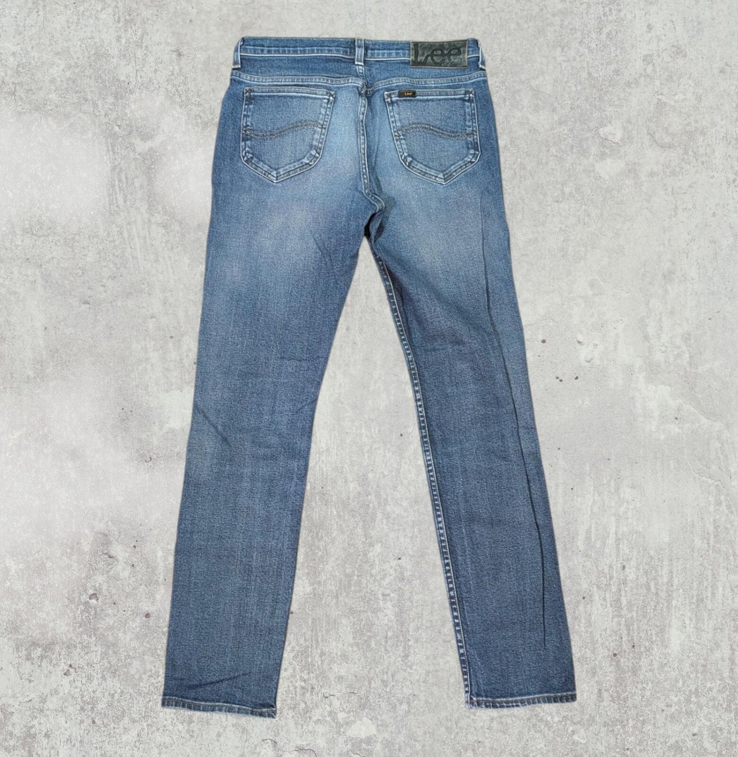 Lee Men's Rider Straight Jeans - Blue - Size 30W 32L