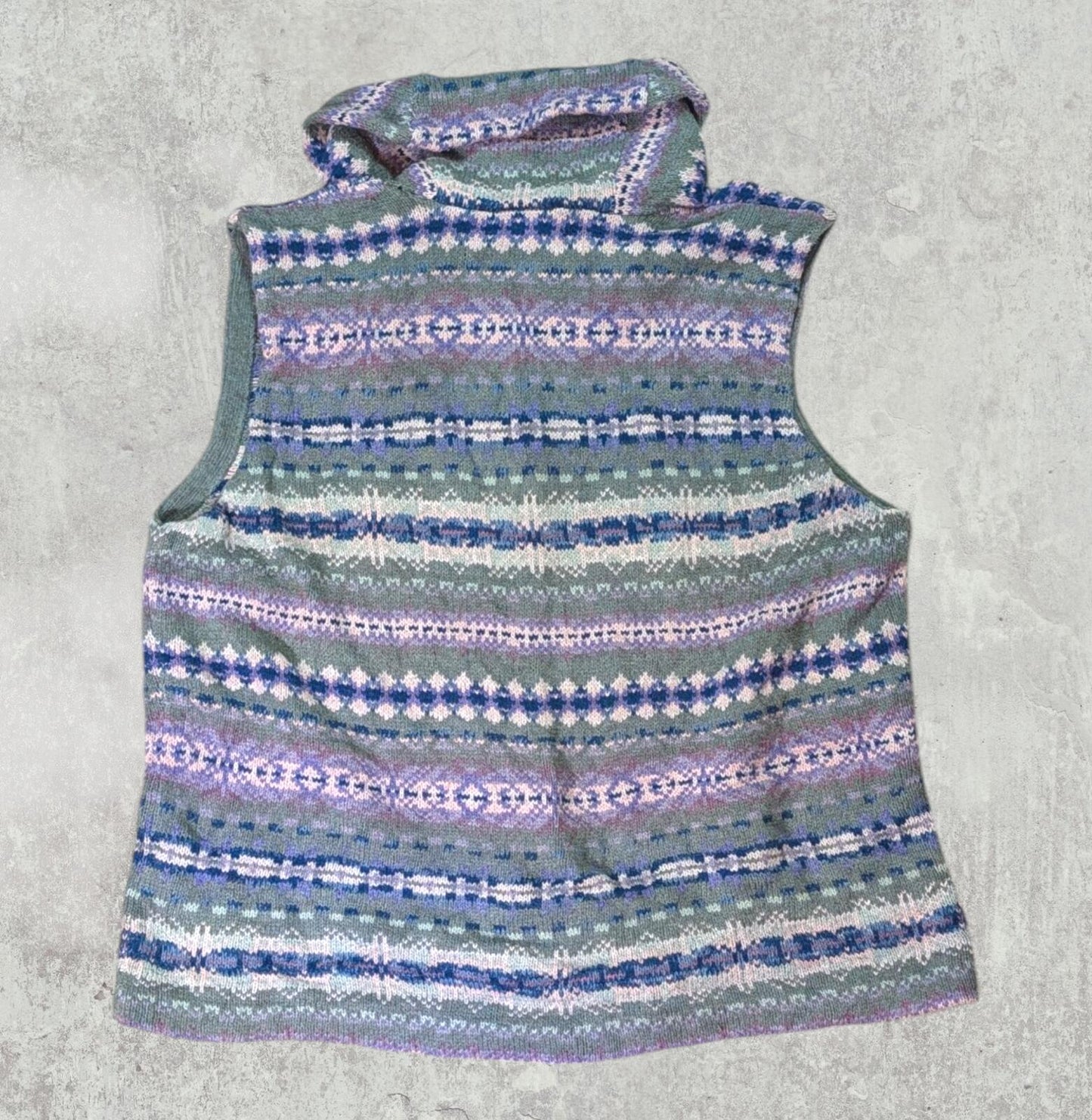 Chaps Women's Vest Cardigan - Green - Size Medium