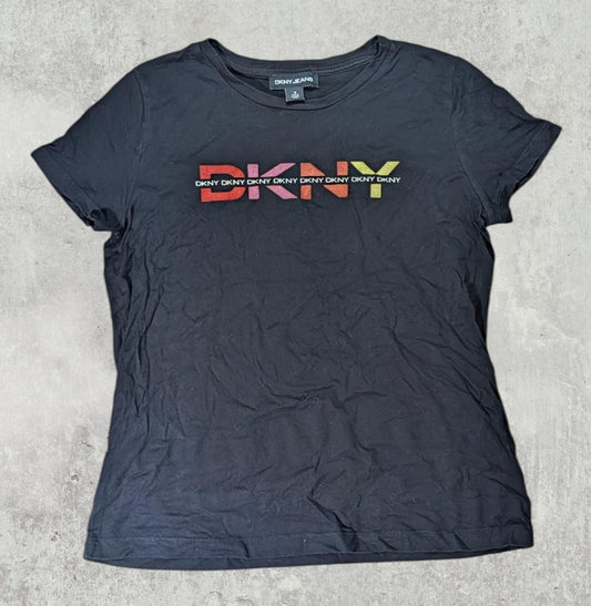 DKNY Women's T Shirt - Black - Size Small