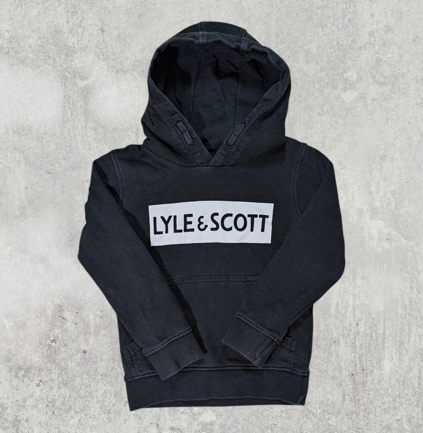 Lyle & Scott Boy's Hoodie Sweatshirt - Black - Size 5-6 Years