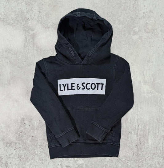 Lyle & Scott Boy's Hoodie Sweatshirt - Black - Size 5-6 Years