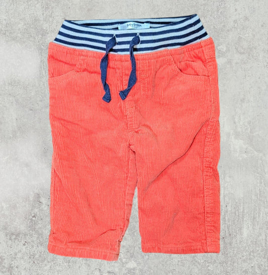 Baby Boden Boy's Corduroy Trousers - Orange - Size 0-3 Months