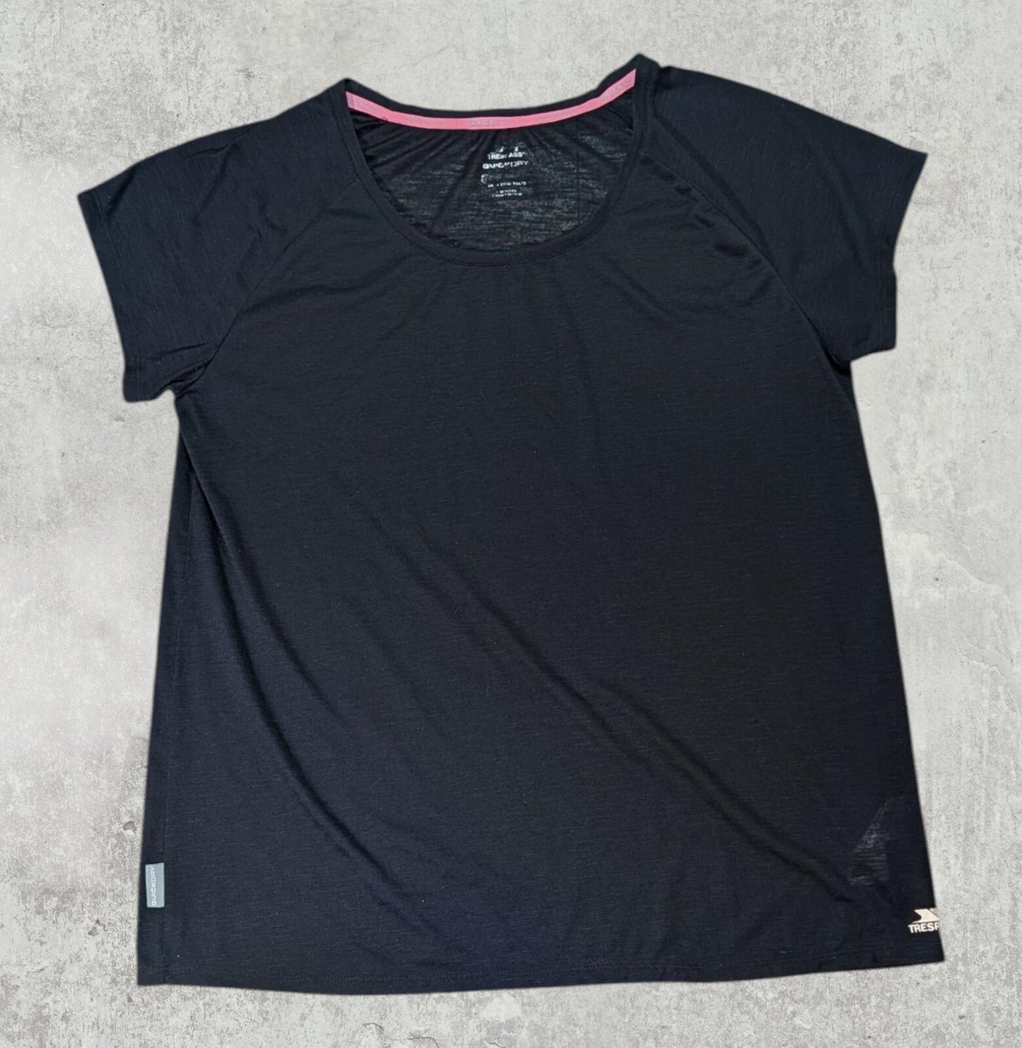 Trespass Women's Quickdry T Shirt - Black - Size 16