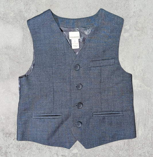 Monsoon Boy's Waistcoat - Grey - Size 5 Years