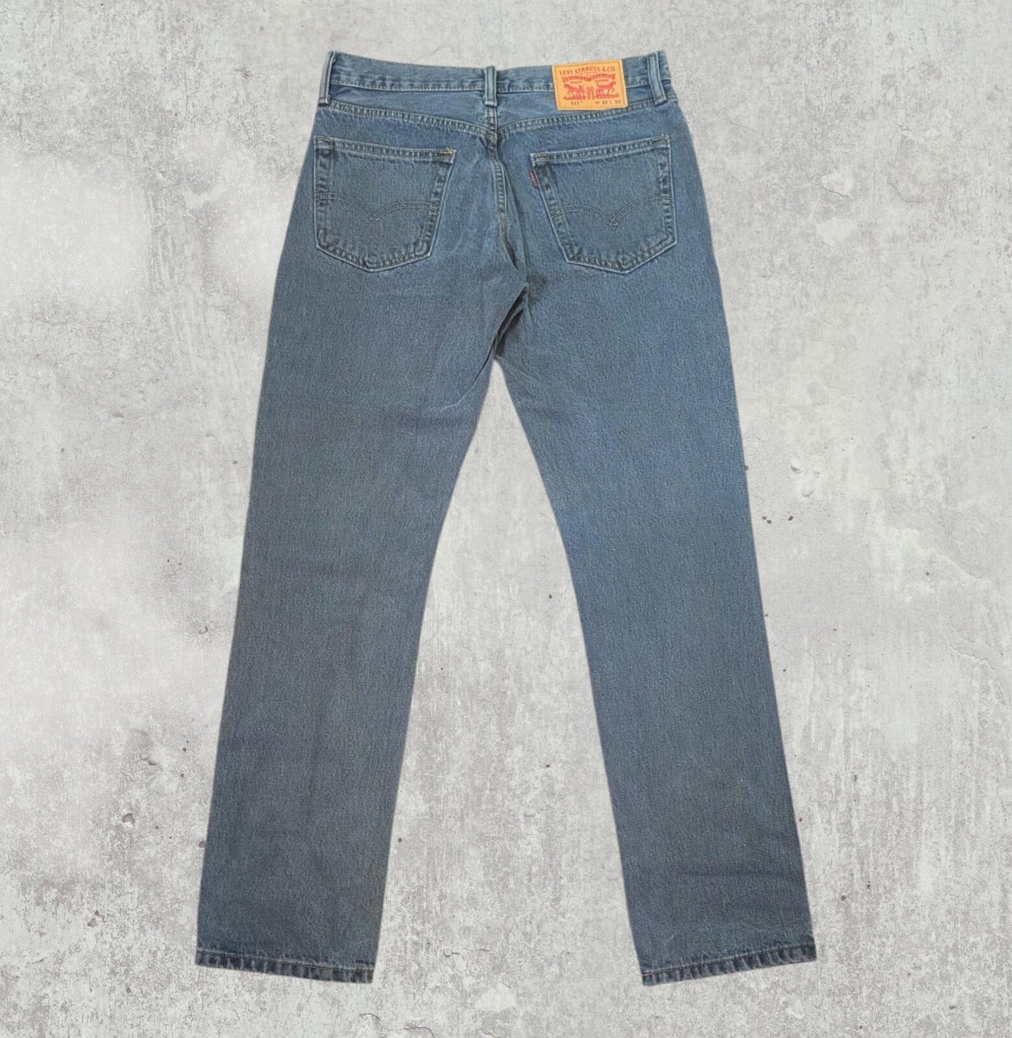 Levi's Men's 511 Straight Jeans - Blue - Size 32W 32L