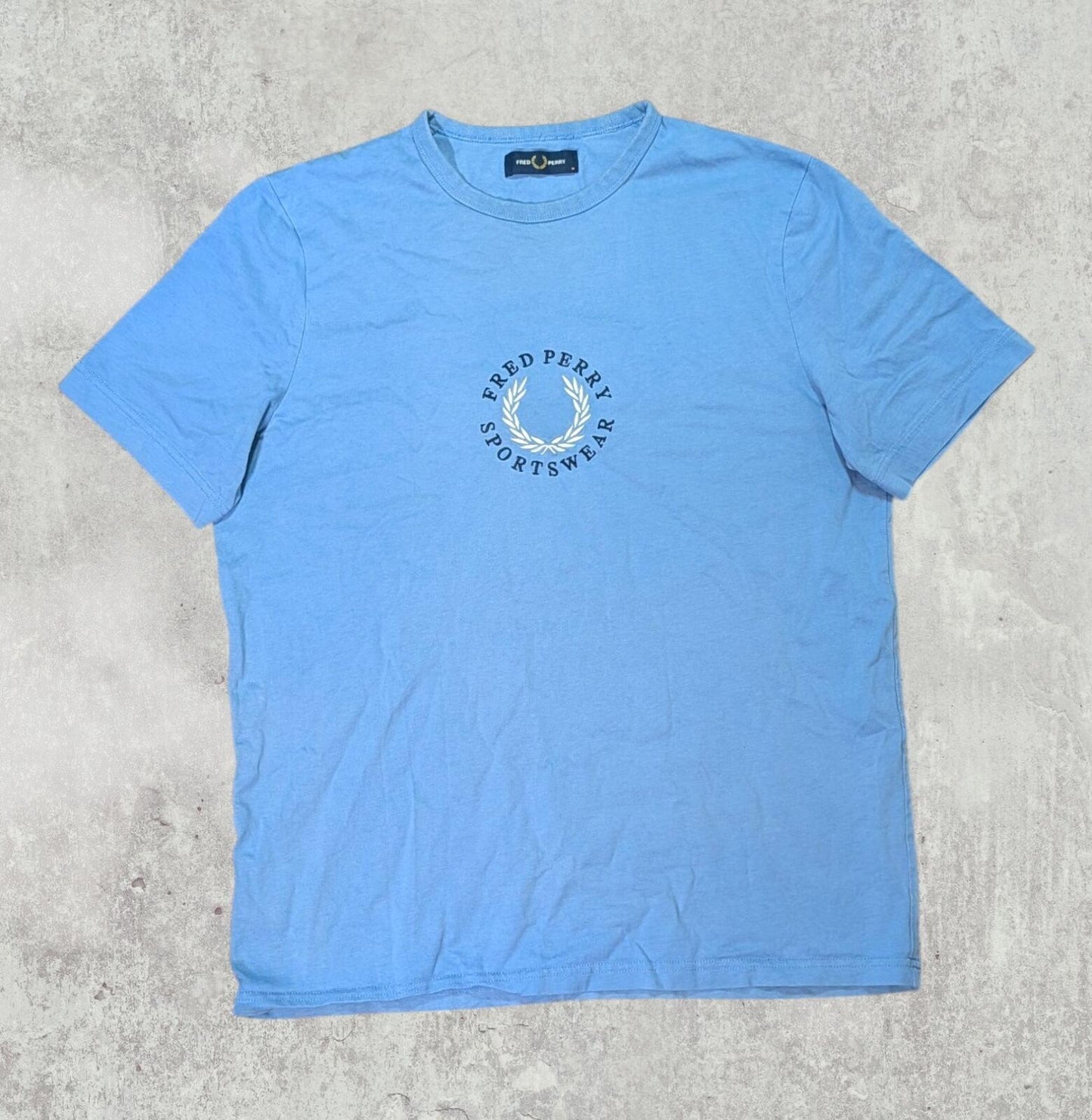 Fred Perry Men's T Shirt - Blue - Size Medium