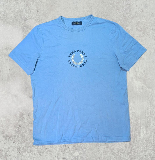 Fred Perry Men's T Shirt - Blue - Size Medium