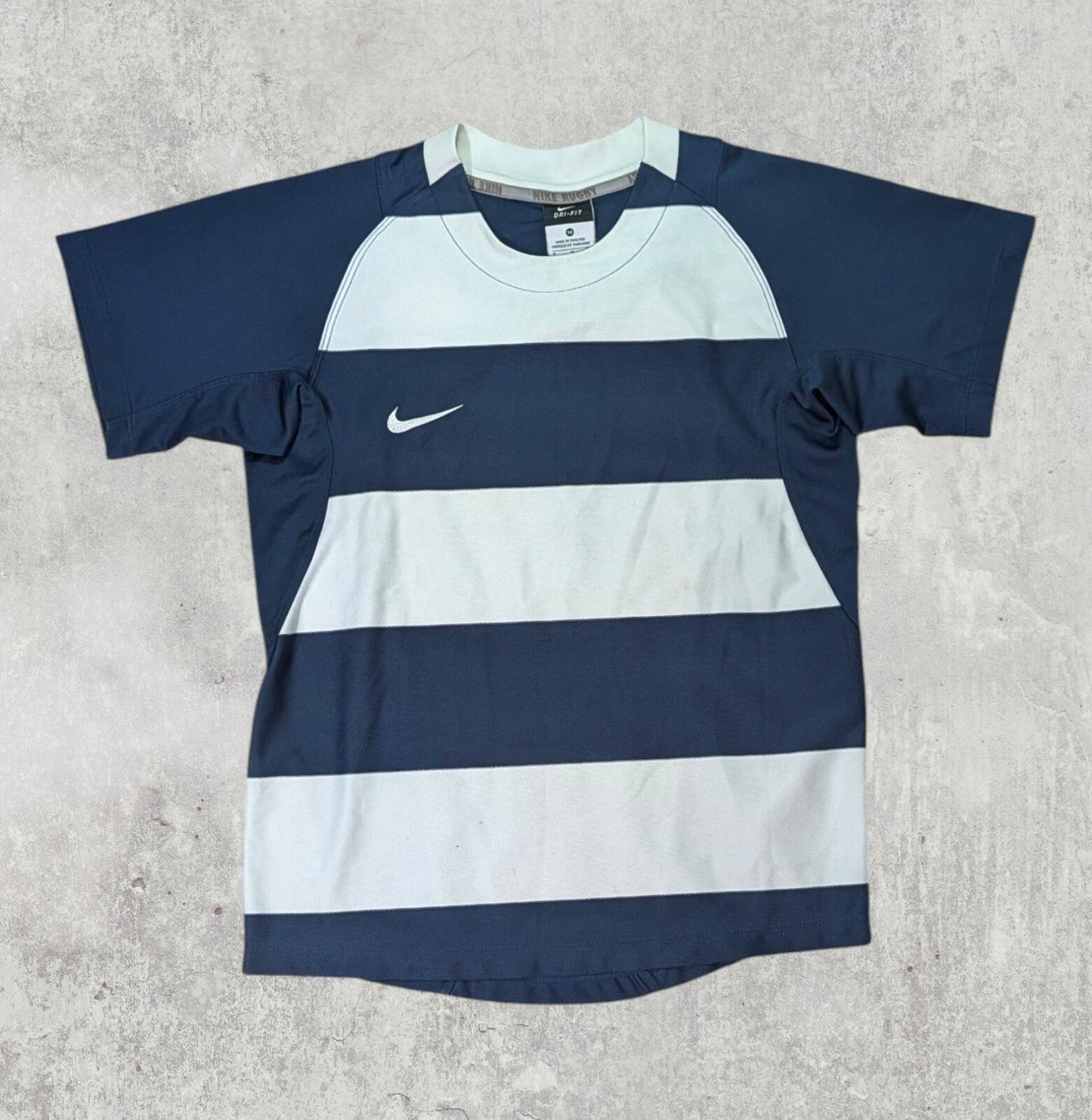 Nike Boy's Rugby Striped T Shirt - Navy - Size 10-12 Years