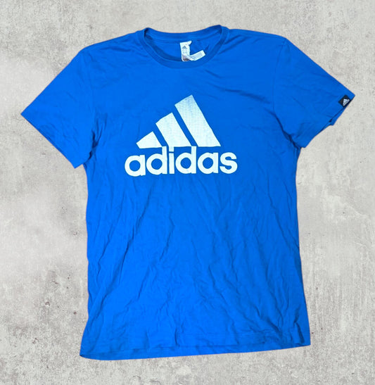 Adidas Men's T Shirt - Blue - Size Small