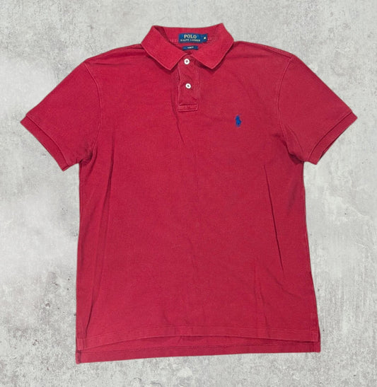 Ralph Lauren Men's Slim Fit Polo T Shirt - Red - Size Medium