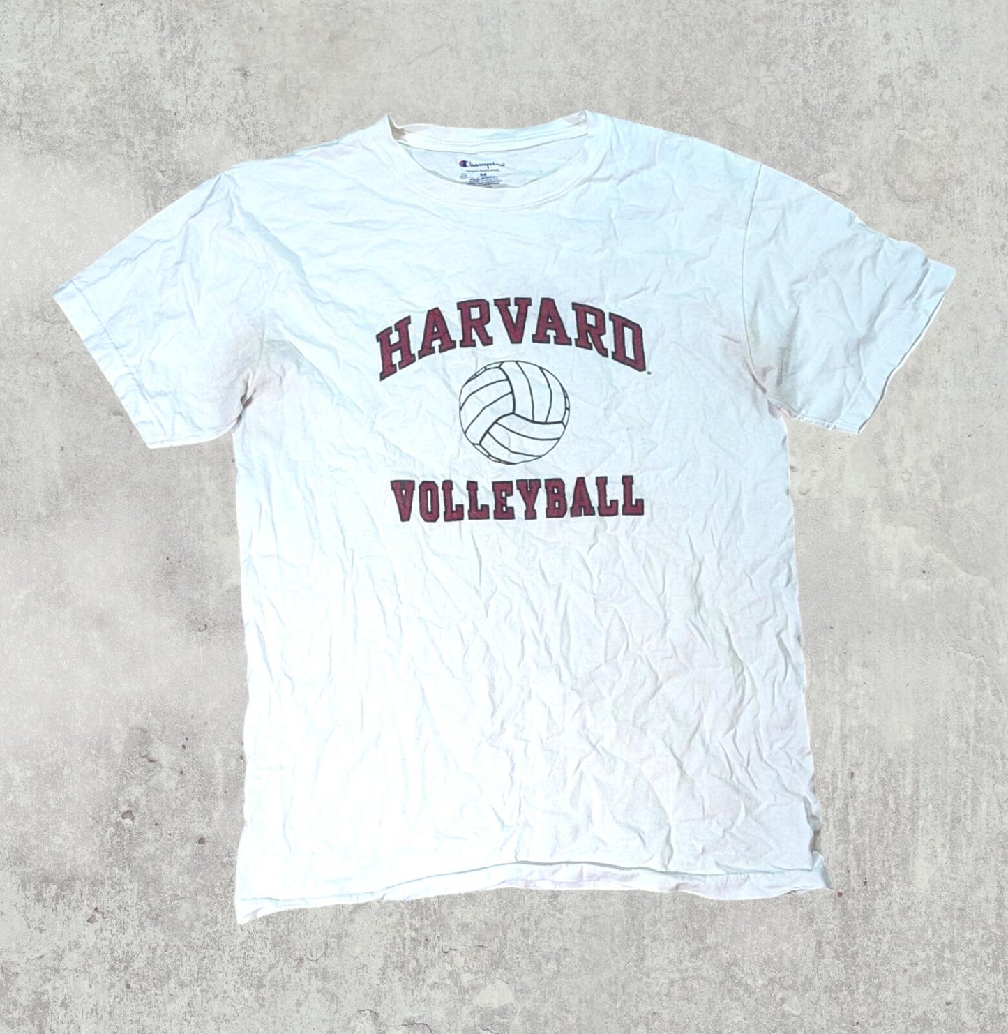 Champion Men's Harvard Volleyball T Shirt - White - Size Medium
