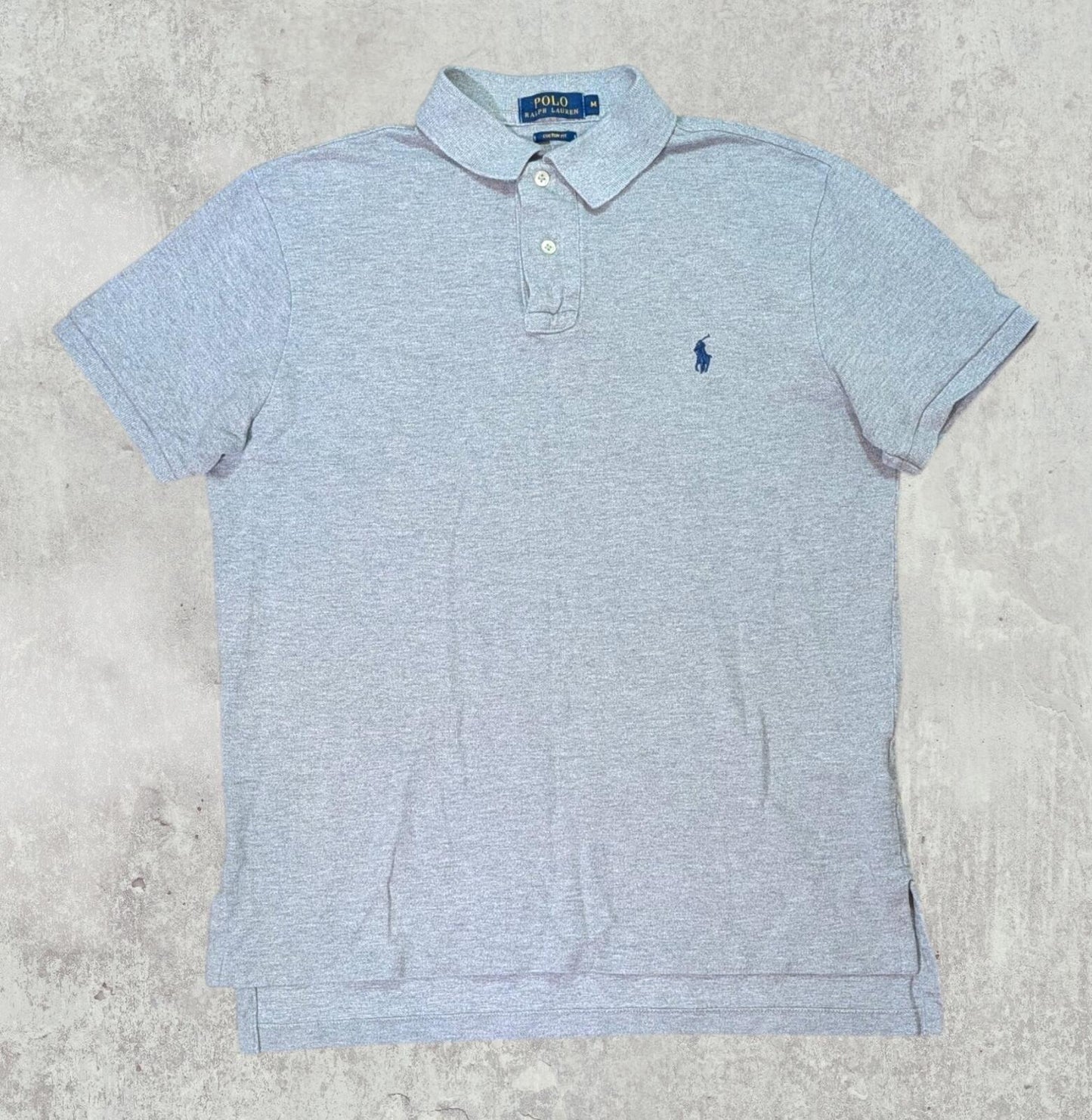 Ralph Lauren Men's Custom Fit Polo T Shirt - Grey - Size Medium