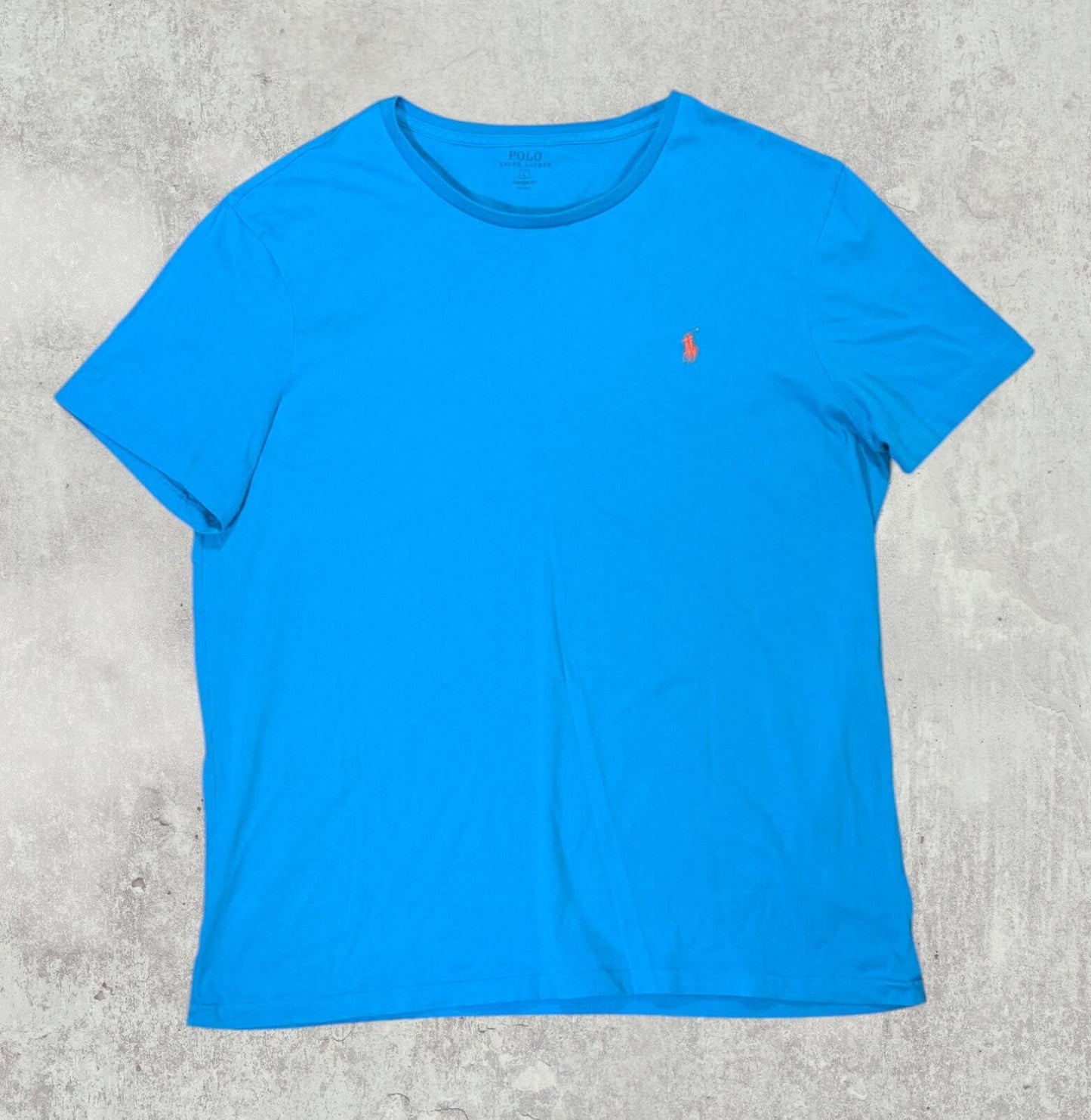 Ralph Lauren Men's Custom Fit T Shirt - Blue - Size Large