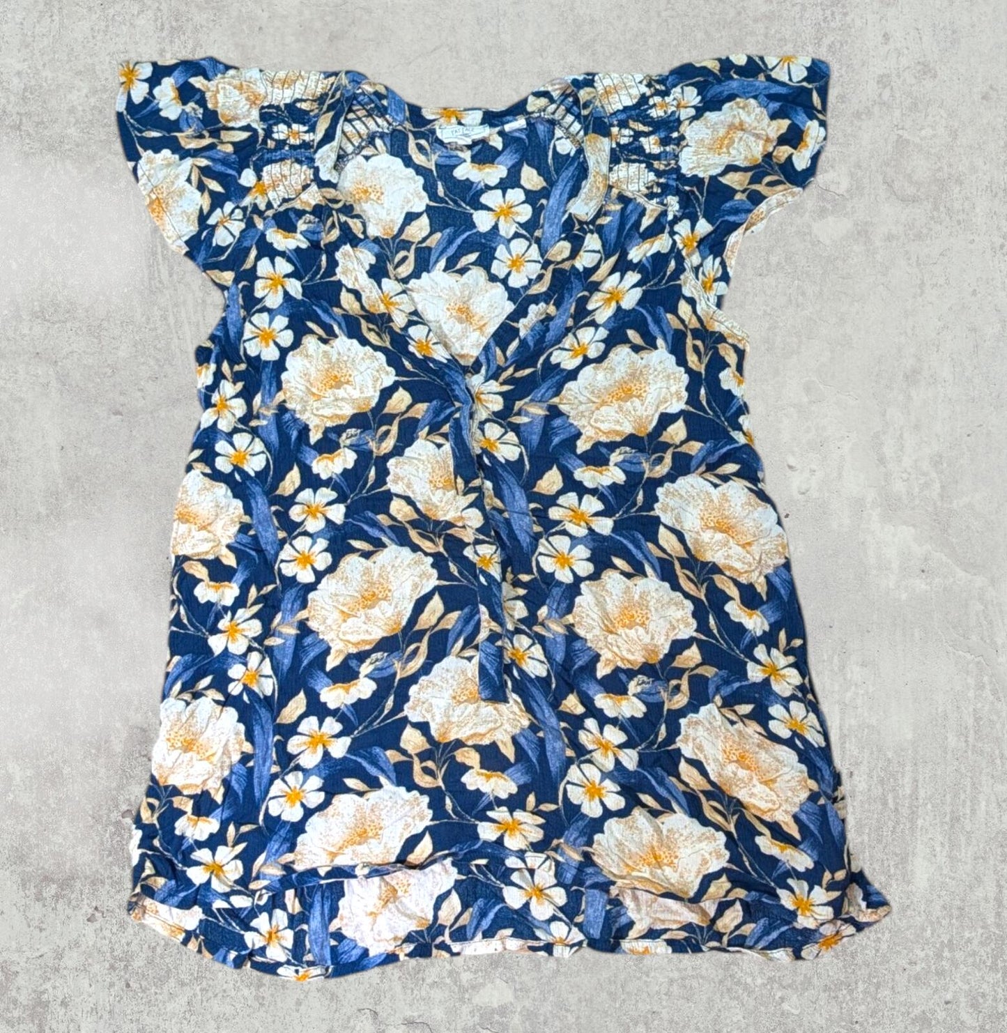 FatFace Women's Floral T Shirt - Blue - Size 10