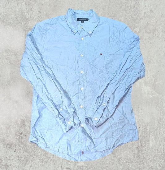 Tommy Hilfiger Men's Shirt - Blue - Size Large
