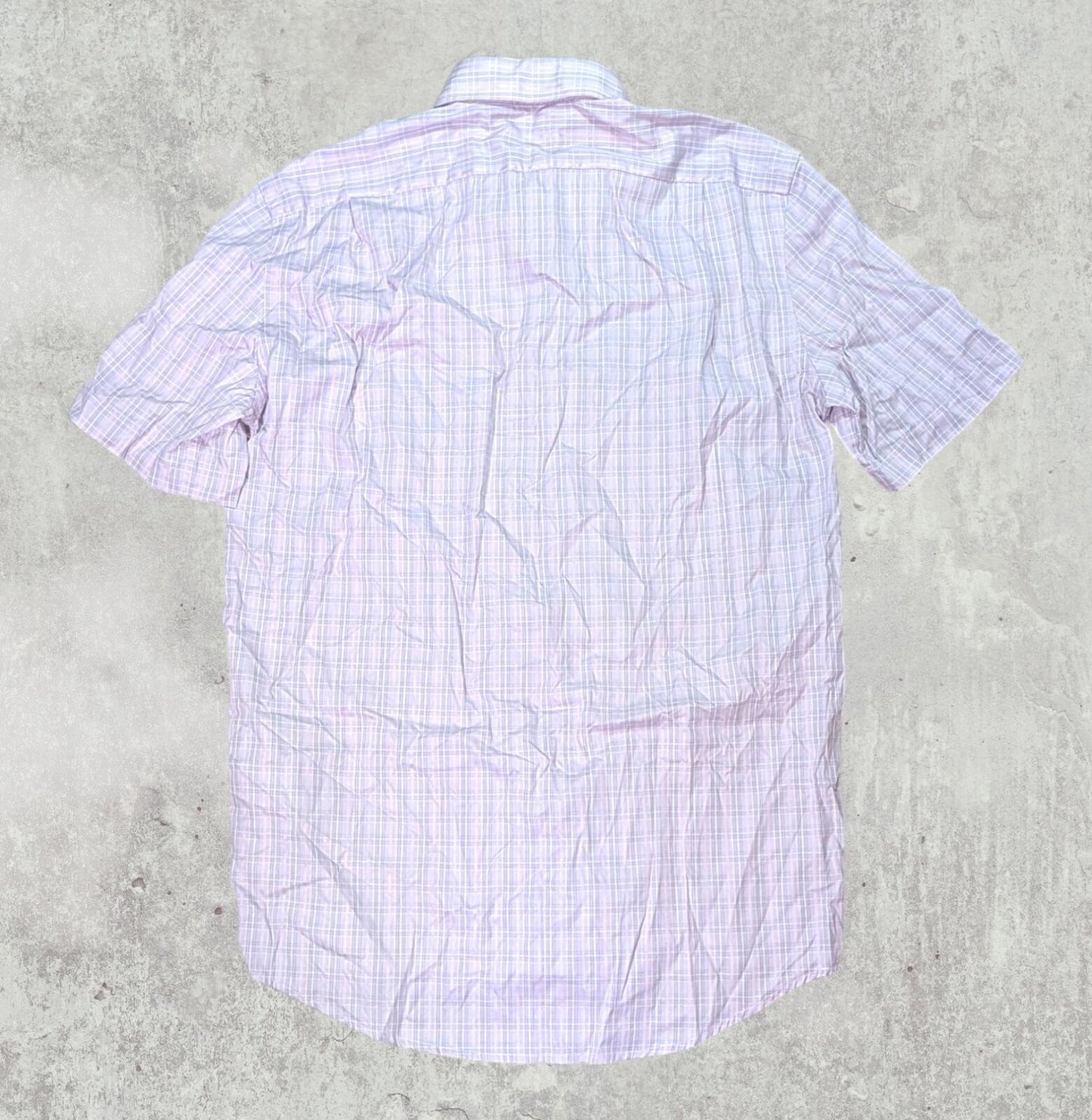 Lacoste Men's Check Shirt - Pink - Size 39 / Medium