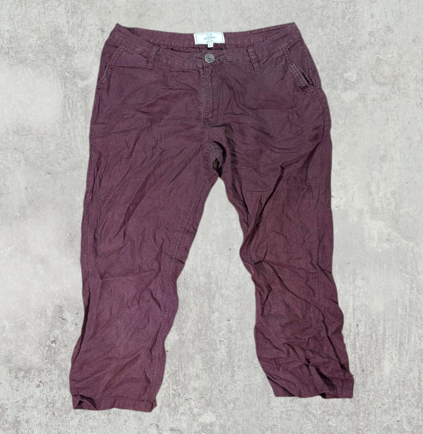 FatFace Women's Trousers - Burgundy - Size 10