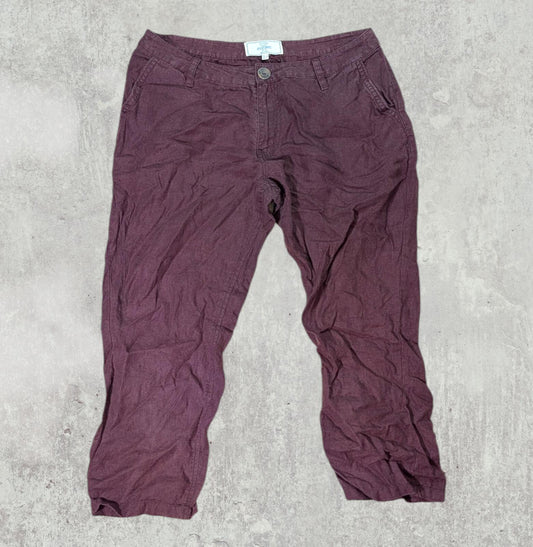 FatFace Women's Trousers - Burgundy - Size 10