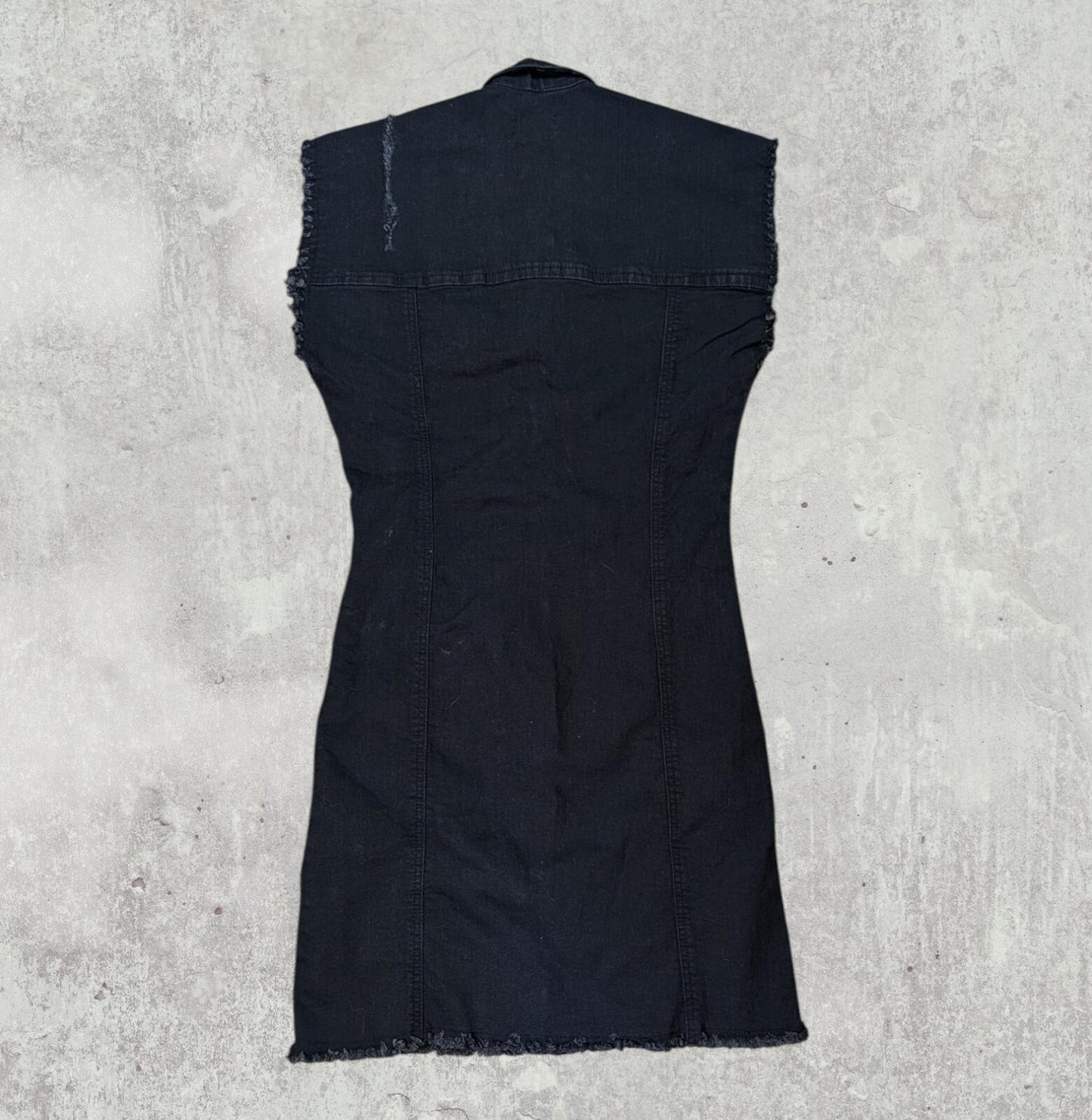 Pretty Little Thing Women's Denim Dress - Black - Size 6