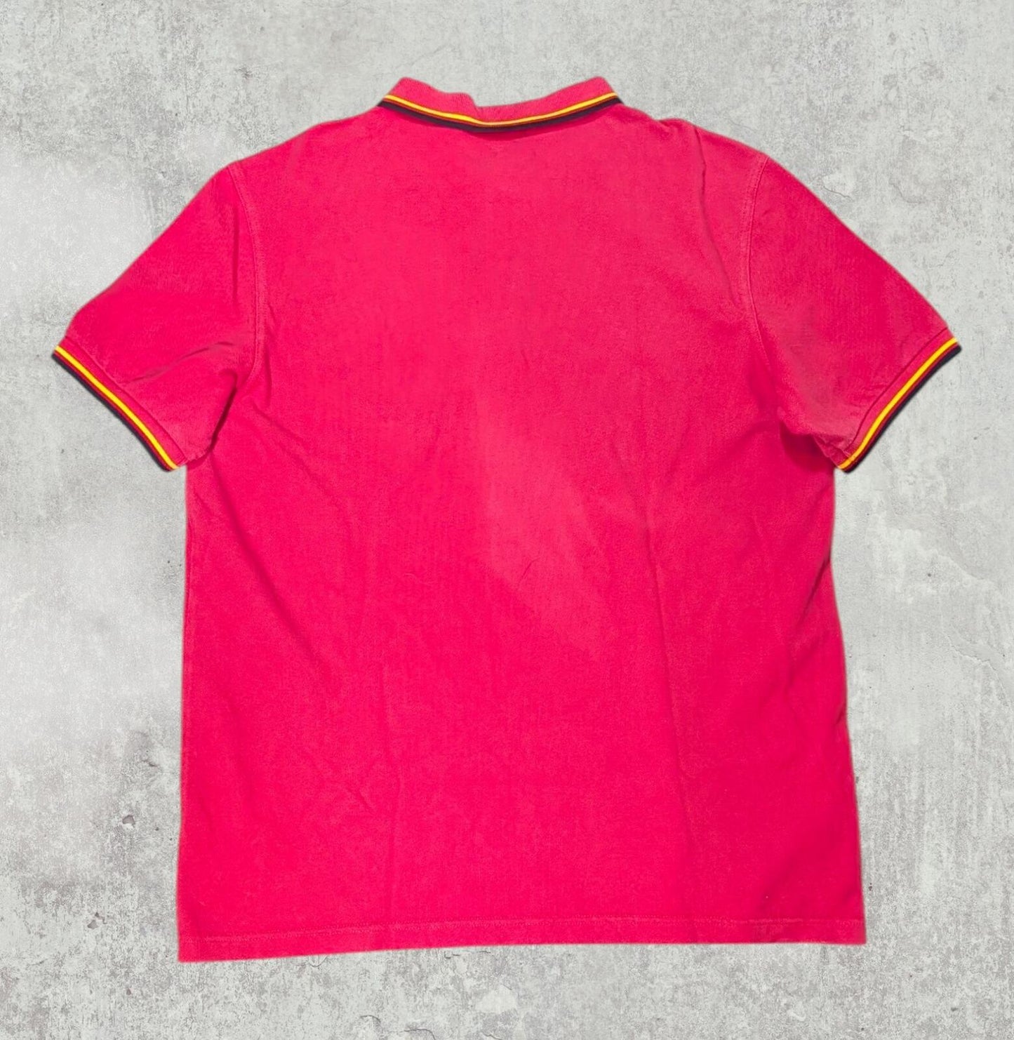 Fred Perry Men's Belgium Polo T Shirt - Red - Size XL