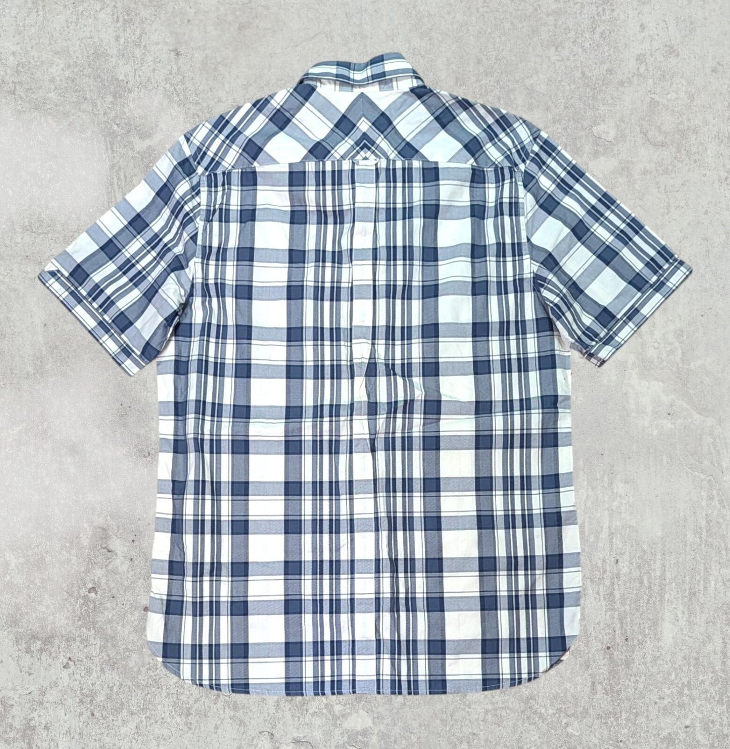 Fred Perry Men's Check Shirt - Navy - Size Medium