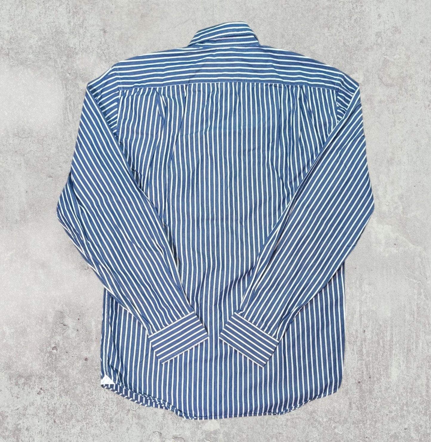 Lacoste Men's Striped Shirt - Blue - Size 38 / Small