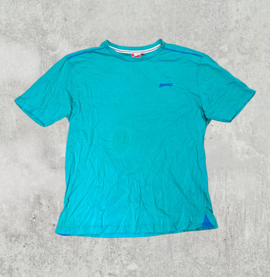 Slazenger Men's T Shirt - Green - Size Medium