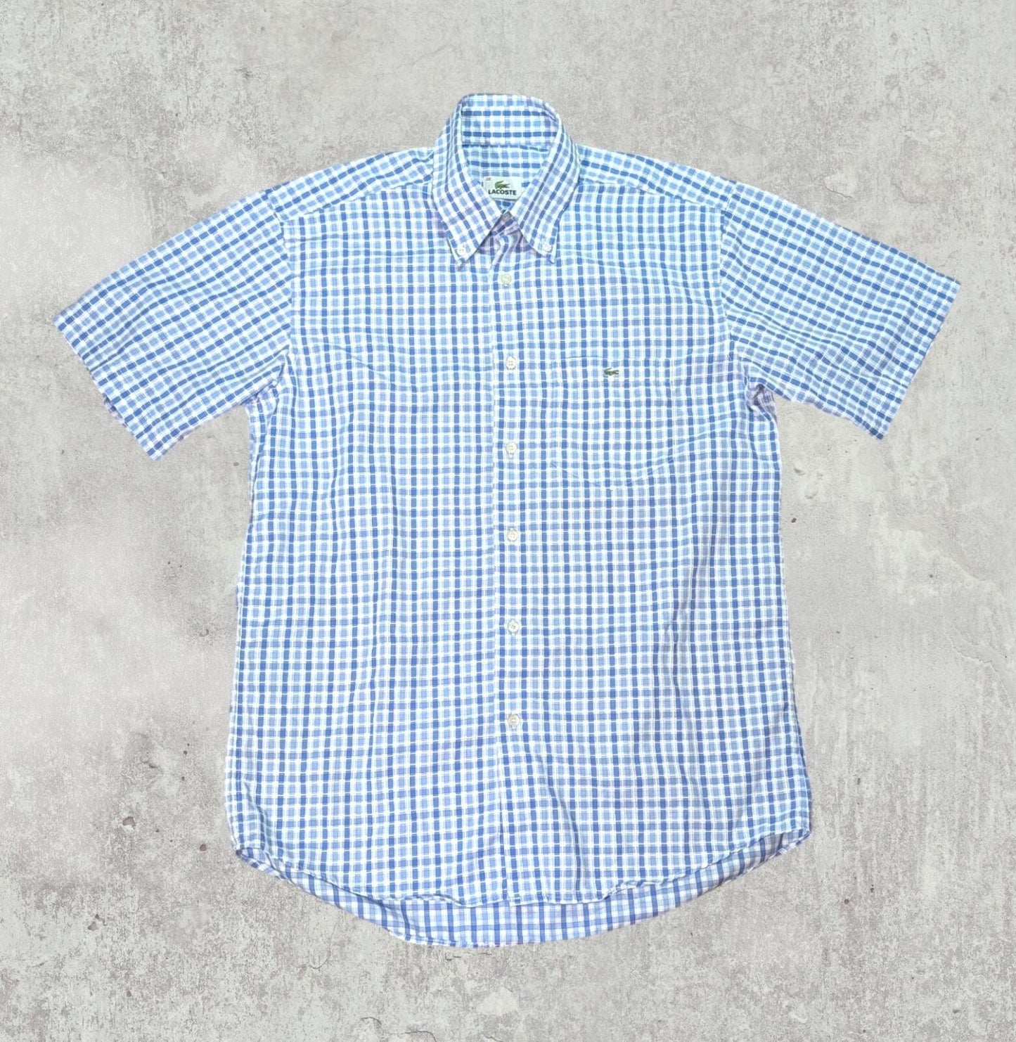 Lacoste Men's Check Shirt - Blue - Size 38 / Small