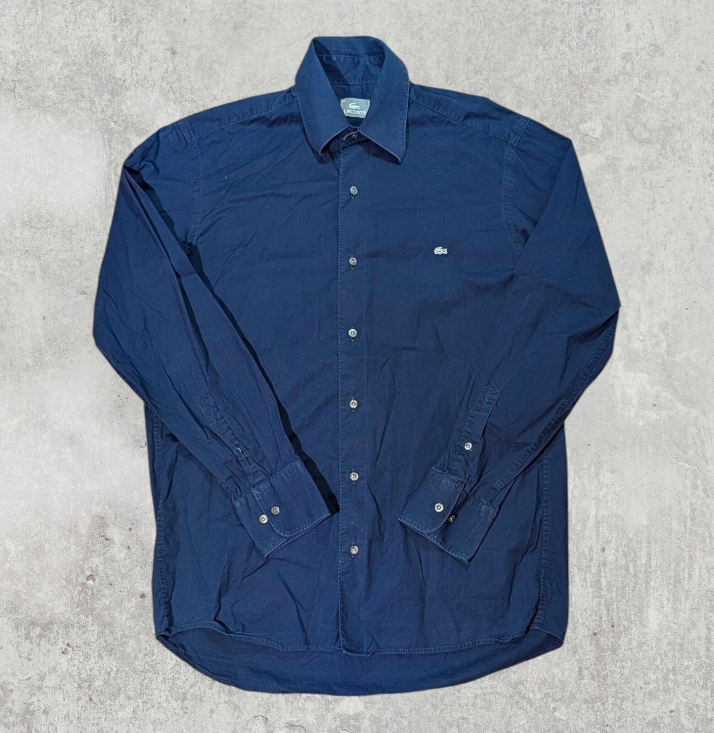 Lacoste Men's Shirt - Navy - Size 39 / Small
