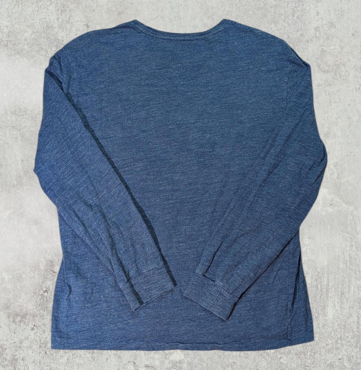 Ralph Lauren Men's Long Sleeved T Shirt - Blue - Size Large
